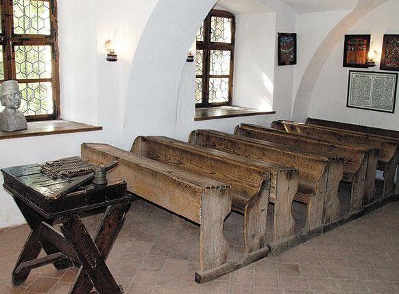 The first Romanian school in Șchei, a museum of education in Romania.