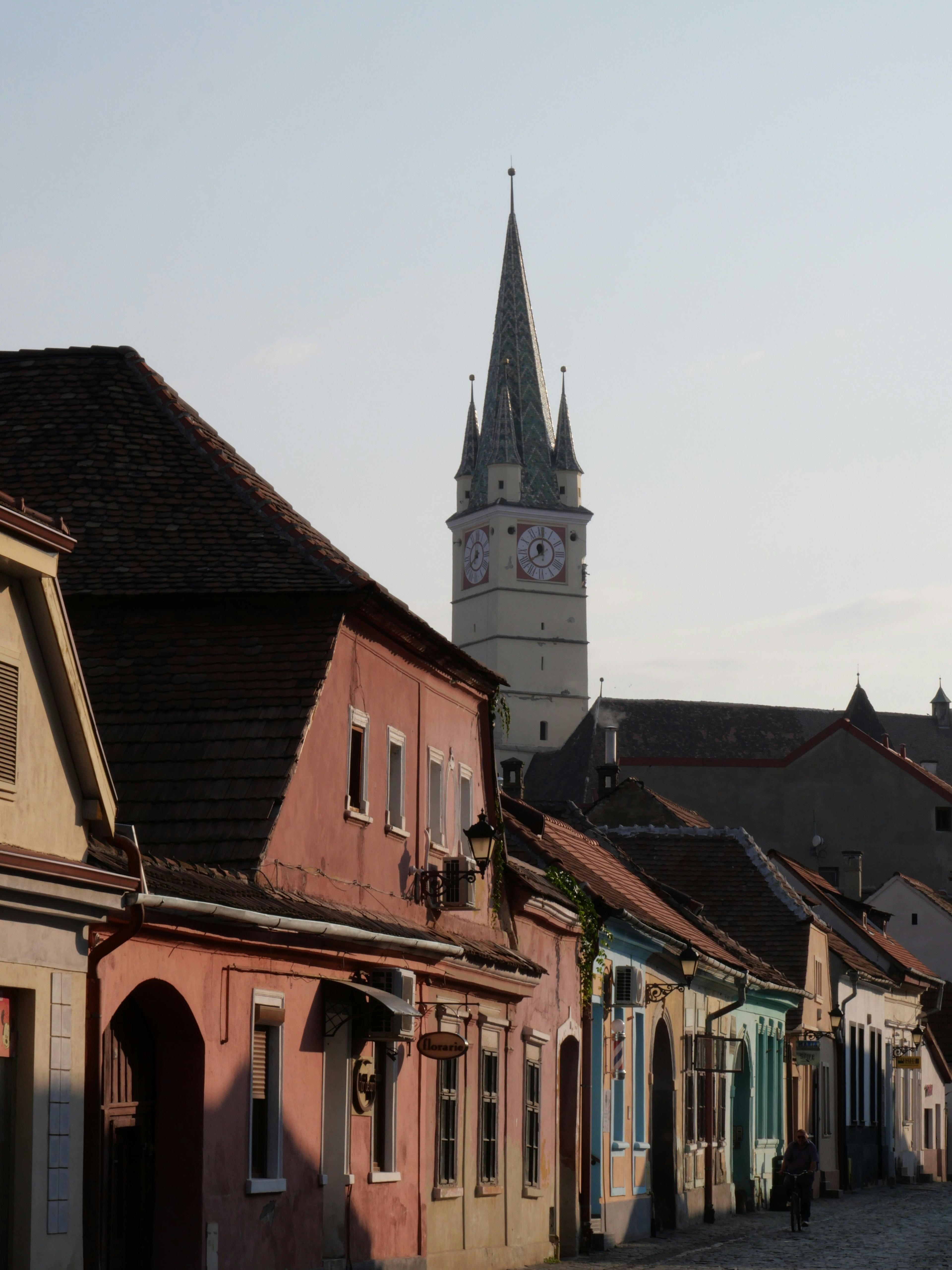 Mediaș - centrul istoric cu Biserica Sf. Margareta