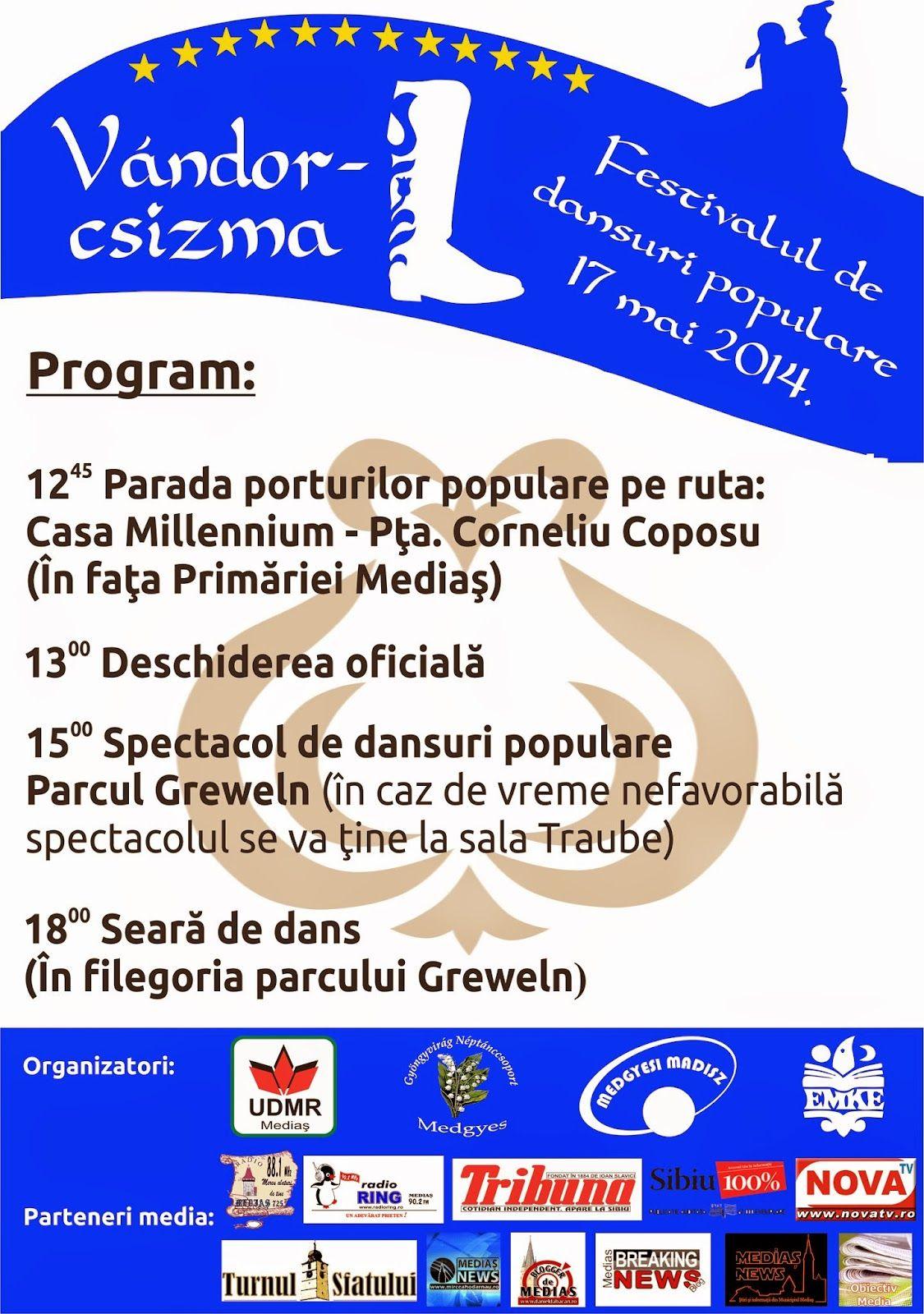 The "Vándorcsizma" Festival this weekend in Mediaș.